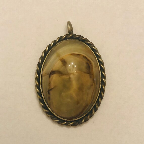 Large Agate Stone Cabochon Pendant for Necklace - image 2