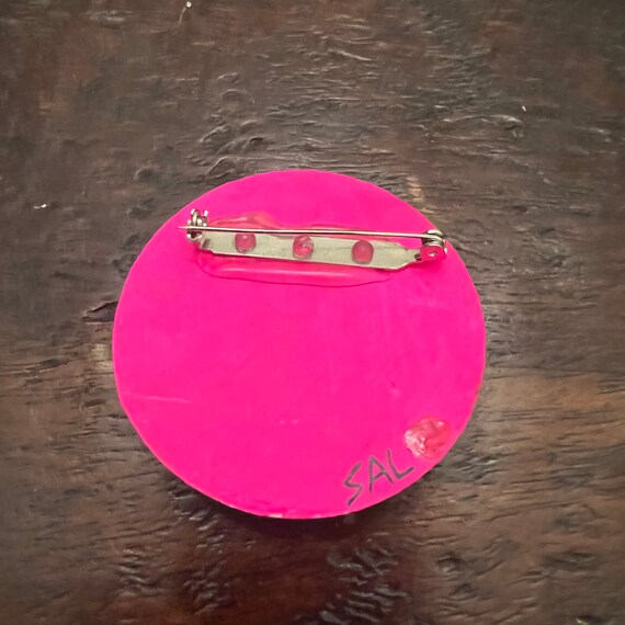 Handcrafted Paper & Paint Pin Brooch - image 5