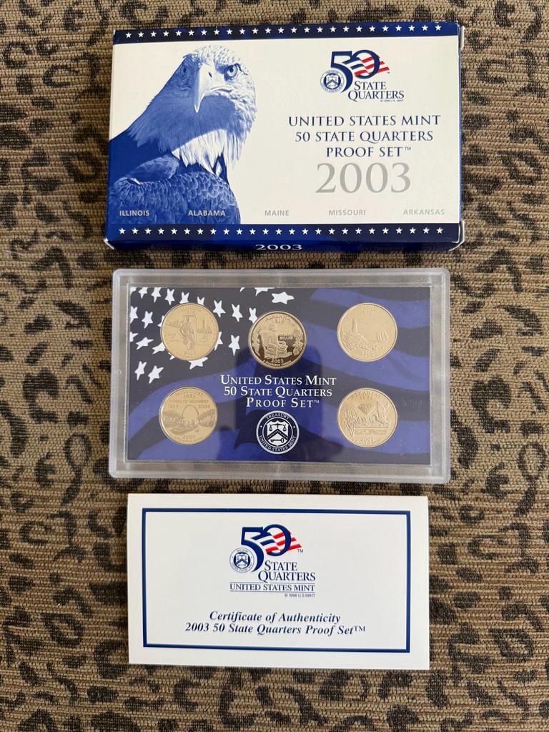 1999-2009 P&D US State Quarters - COMPLETE 112-Coin BU Uncirculated Set - Philadelphia & Denver