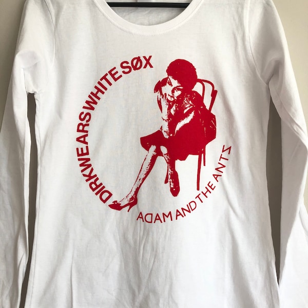 Adam & The Ants - Dirk Wears White Sox Dames KLEIN Wit T-shirt met lange mouwen Punk Rock