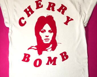 Runaways Joan Jett / Cherry Bomb Punk Rock T-shirt