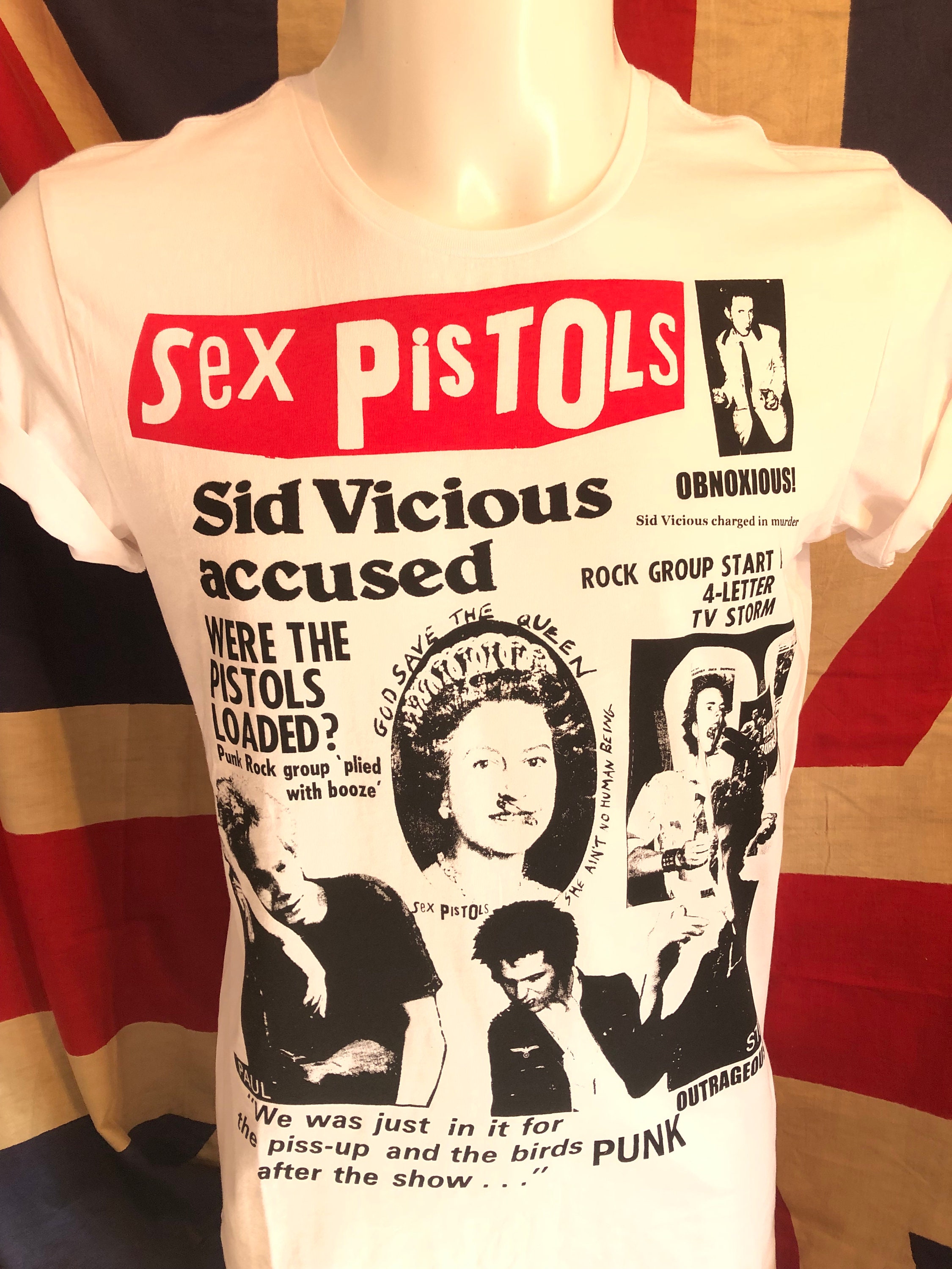 Sex Pistols Sid Accused Collage Style Punk T Shirt Etsy