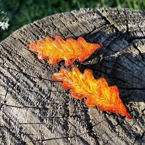 Yellow Leaves Earrings, Oak Leaves, Polymer Clay Jewelry, Woodland Earrings, Yellow Leaves Jewelry, Autumn Leaves, Polymer Clay Earrings