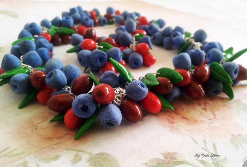 Jewelry With Berries Berries Jewelry Berry Necklace Food Etsy