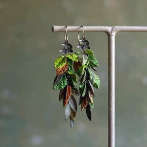 Autumn Leaves Earrings, Yellow Leaves Earrings, Woodland Earrings, Forest Earrings, Summer Leaves, Polymer clay Earrings, Nature Earrings