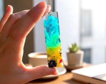 Collier en résine véritable coquillage, pendentif Ocean World, fait main en Australie