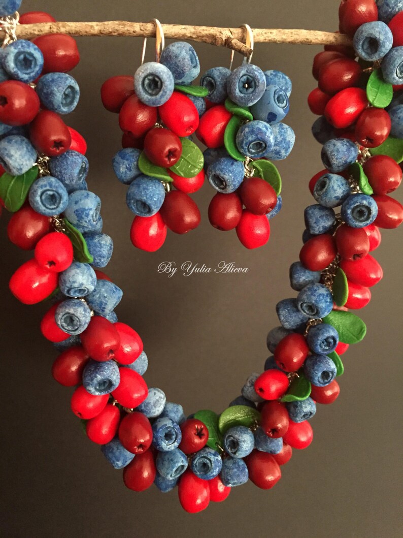 Jewelry With Berries Berry Jewelry Food Jewelry Summer Etsy