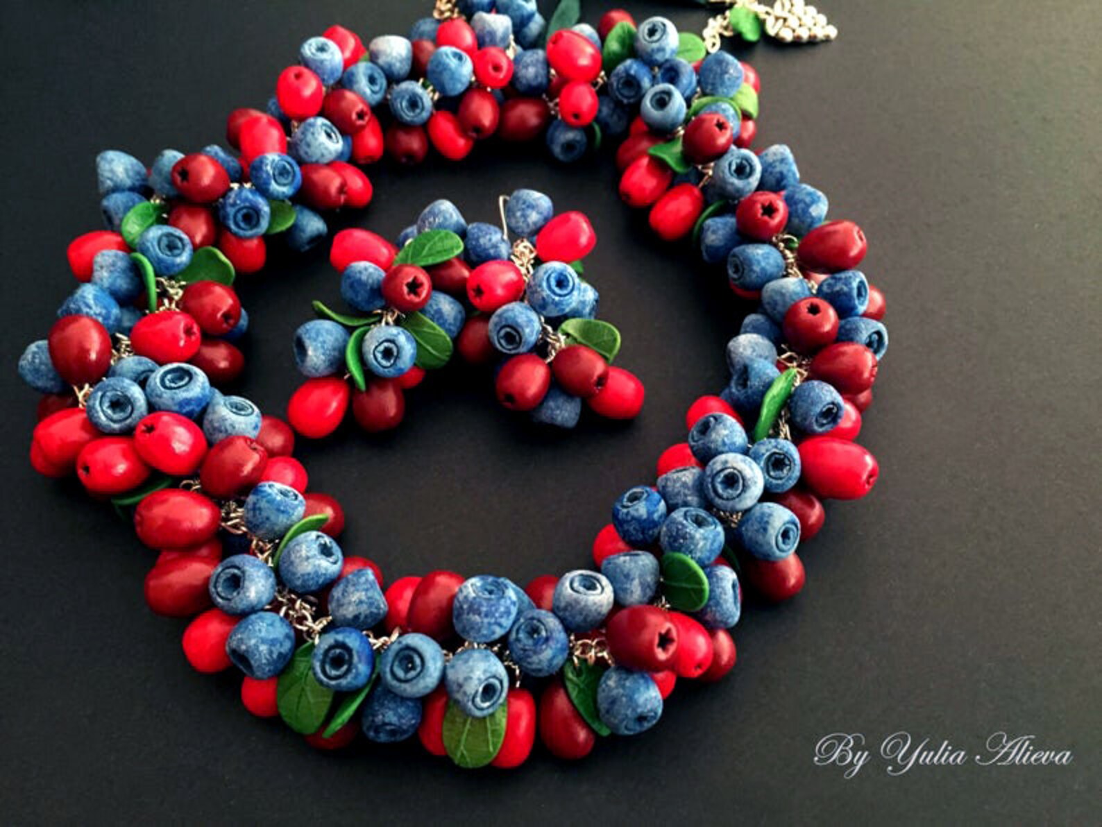 Jewelry With Berries Berries Jewelry Berry Necklace Food Etsy