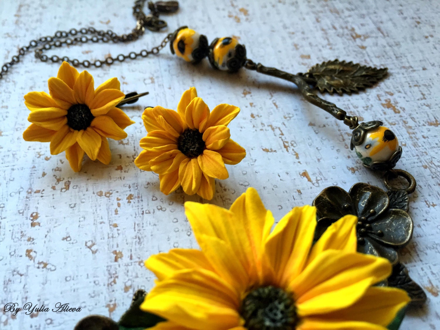 200 PCS Sunflower Yellow Clay Beads Yellow Polymer Clay Yellow Sunflower  Polymer Clay Resin 10mm Sunflower Beads Women - AliExpress