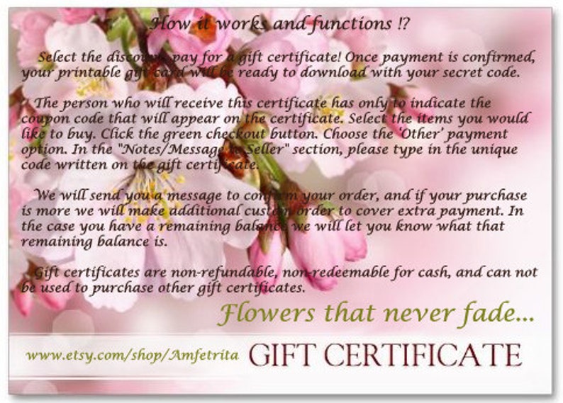 Gift Certificate