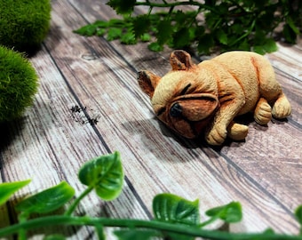 Broche de carlino de arcilla polimérica, joyería de cachorro hecha a mano, animal miniatura