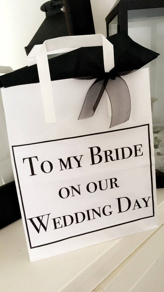 Bride to be gift bag Groom Wedding Morning Gift wrap for future wife husband