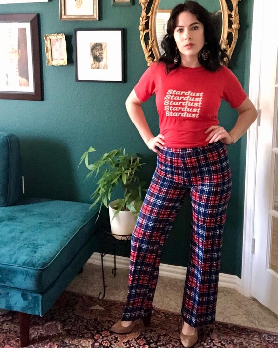 1970’s Red, White and Blue plaid pants