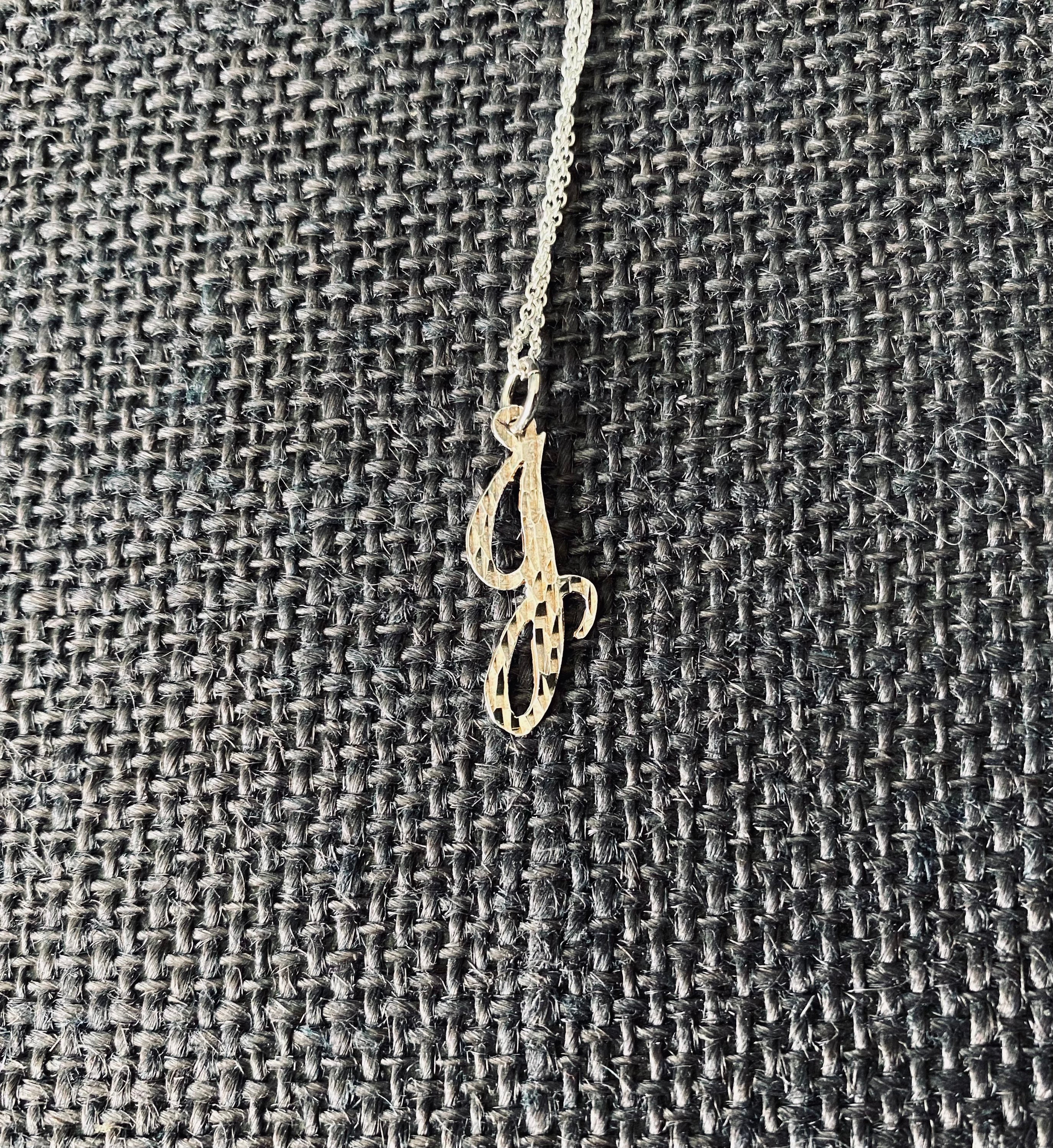 Vintage Sterling Silver Silver Monogram 