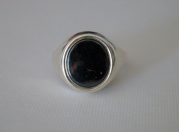 Vintage Sterling Silver Signet Ring - 1978 Vintage