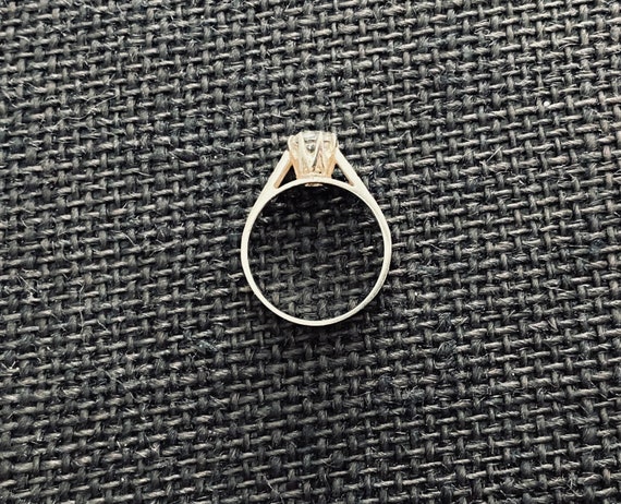 Vintage Sterling Silver Solitaire Ring - Vintage … - image 9