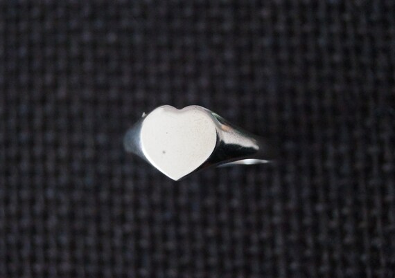 Vintage Sterling Silver Signet Ring - 1984 Vintage