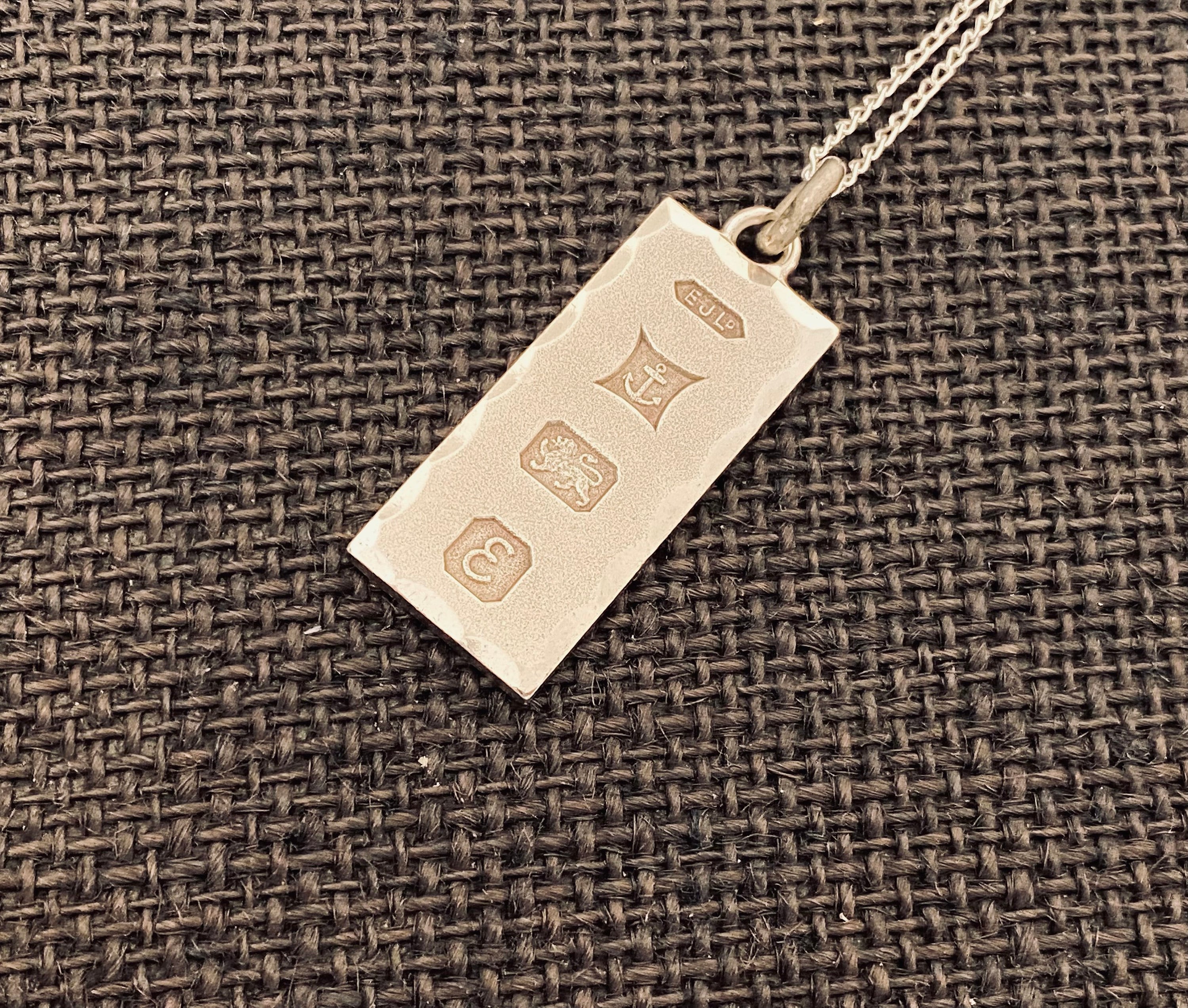 Vintage Sterling Silver Silver Ingot Pendant - Vintage Ingot Vintage Sterling Silver Silver Ingot Pendant - Vintage Ingot
