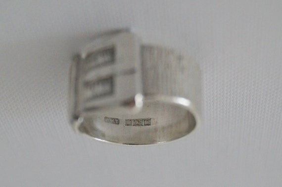 Vintage Sterling Silver Buckle Ring - Vintage Sil… - image 10