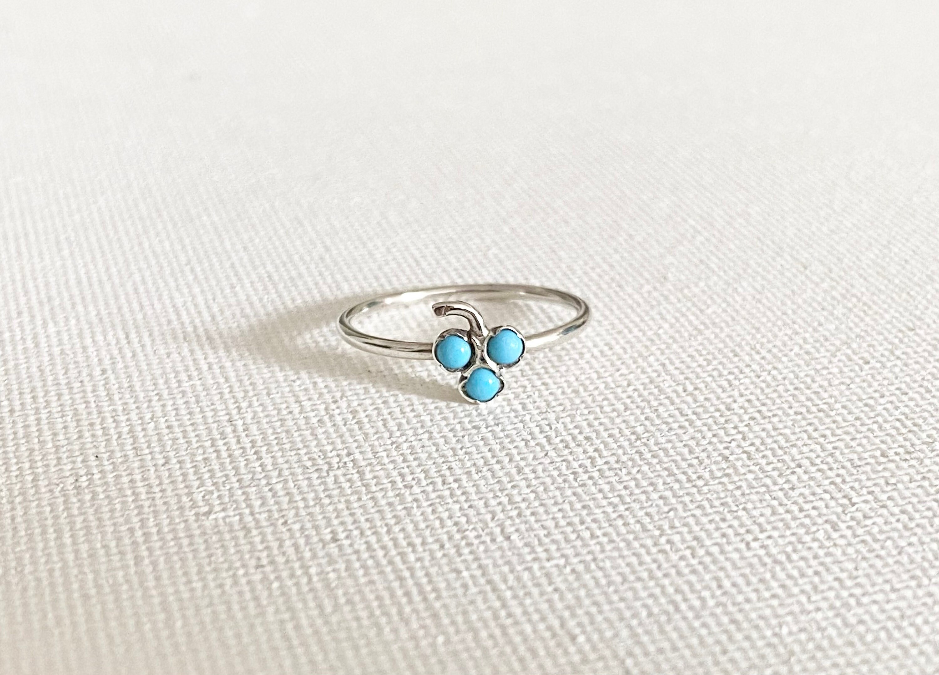 Vintage Turquoise Ring - Vintage Silver Ring - Silver Vintage Ring 
