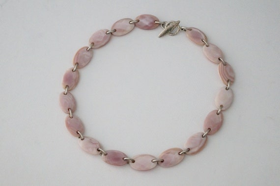 Vintage Sterling Silver Shell Choker Necklace - St