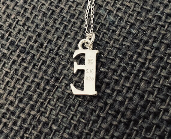 Vintage Sterling Silver Monogram Initial Pendant … - image 6