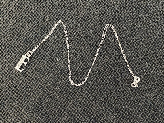 Vintage Sterling Silver Monogram Initial Pendant … - image 8