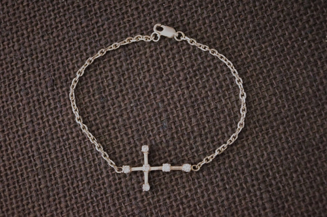 レビュー高評価の商品!の商品をすべて Vintage Sterling Bracelet Cross Vintage – Bracelet Silver アクセサリー