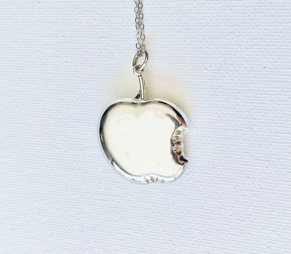 Vintage Sterling Silver apple Necklace - Vintage … - image 9