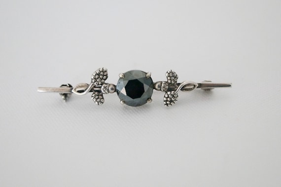 Vintage Sterling Silver Brooch - Vintage Bar Brooc