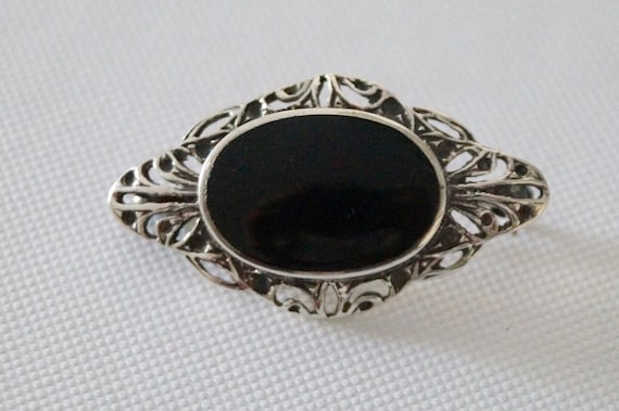 Vintage Sterling Silver Brooch - Vintage Silver B… - image 1