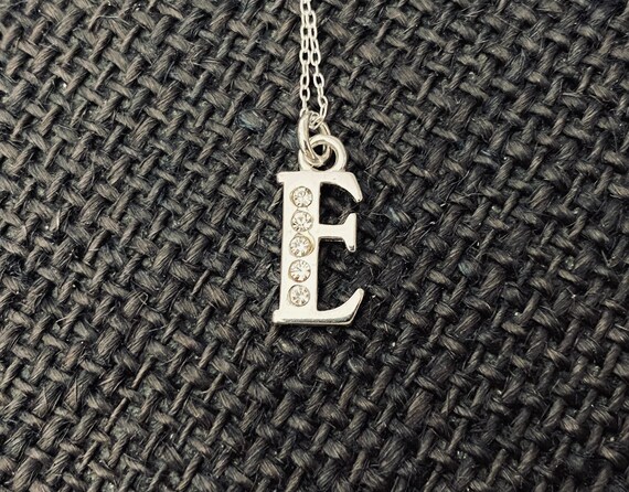 Vintage Sterling Silver Monogram Initial Pendant … - image 3