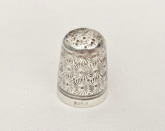 Vintage Sterling Silver Thimble - Vintage Thimble - Vintage Silver Thimble - Collectors Thimble - Silver Vintage Thimble - Gift for Sewer