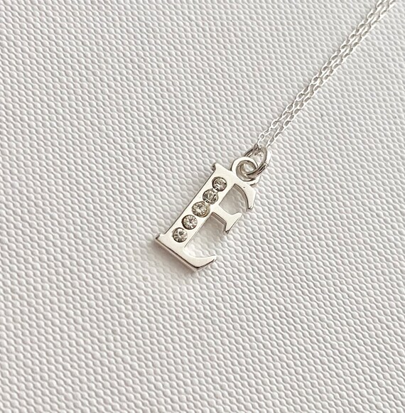 Vintage Sterling Silver Monogram Initial Pendant … - image 7