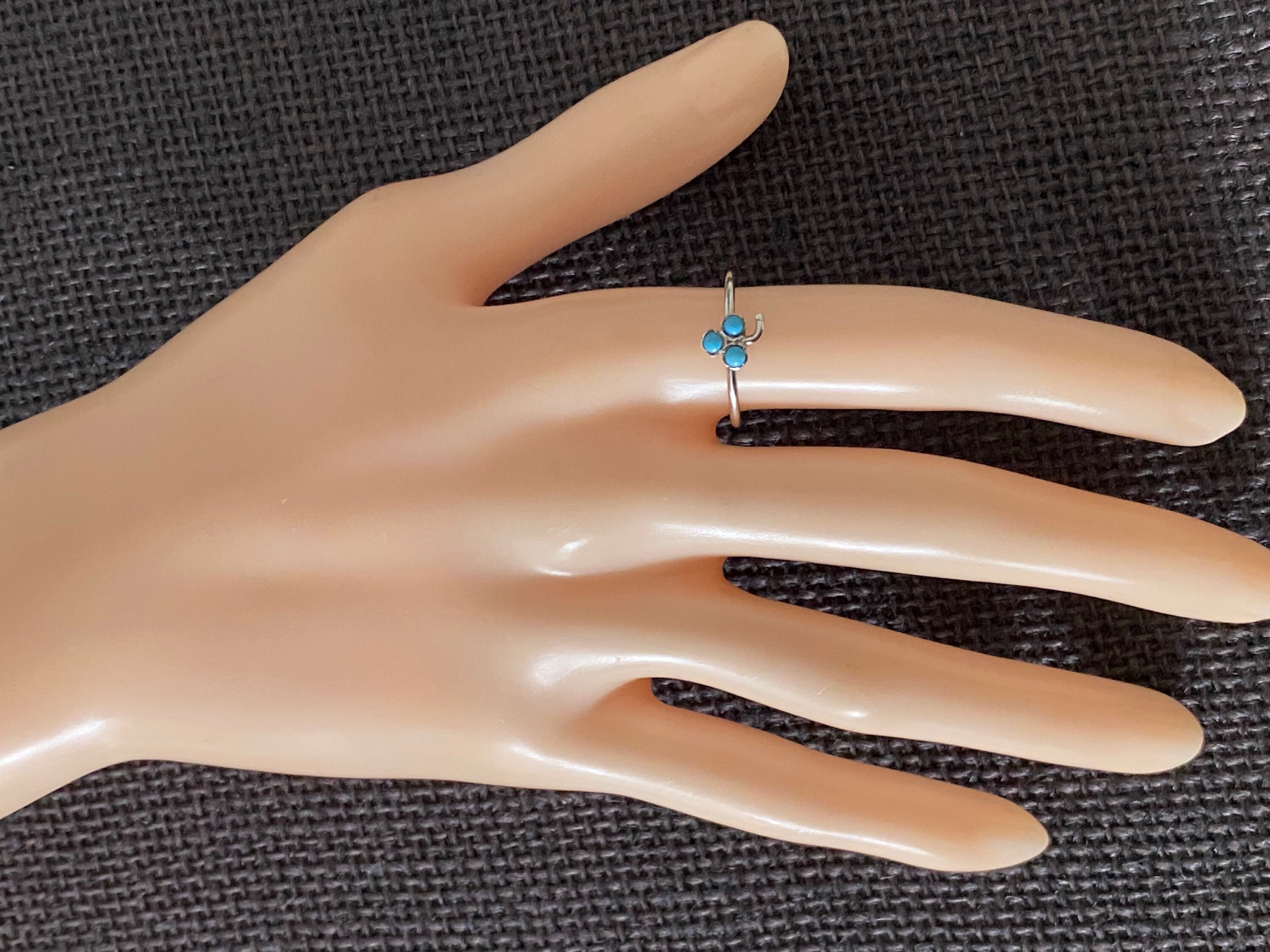 Vintage Turquoise Ring - Vintage Silver Ring - Silver Vintage Ring 