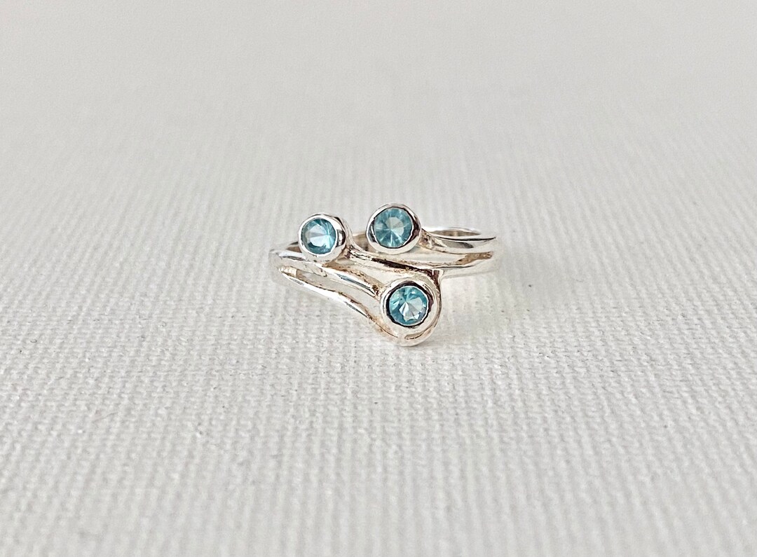 Vintage Sterling Silver Ring Blue Stone Silver Ring - Etsy Australia