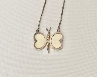Vintage Sterling Silver Butterfly pendant - Vintage Butterfly Necklace - Sterling Silver Butterfly Necklace - Vintage Butterfly Necklace