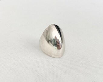 Sterling Silver Ring - Vintage Silver Ring - Hippy Ring - Vintage Abstract Ring - Silver Abstract Ring - Gift for her - Size 7 1/2 or O 1/2