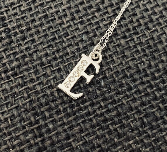 Vintage Sterling Silver Monogram Initial Pendant … - image 9