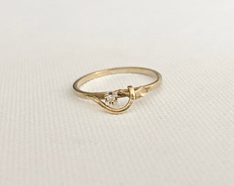 Vintage Gold Ring - Vintage Engagement Ring - Vintage Solitaire Ring - Vintage 9ct Gold Ring - Vintage Gold Ring - Size 5 1/4 or K