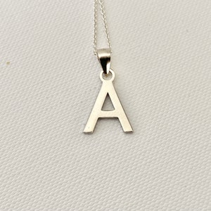 Vintage Sterling Silver Silver Monogram Initial Pendant - A initial necklace - A initial pendant - mothers necklace - A Letter necklace