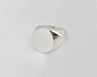 Vintage Sterling Silver Signet Ring - Vintage Signet Ring - Vintage Silver Signet Ring - Vintage Silver Mens Ring - Size 11 1/2 or W 1/2