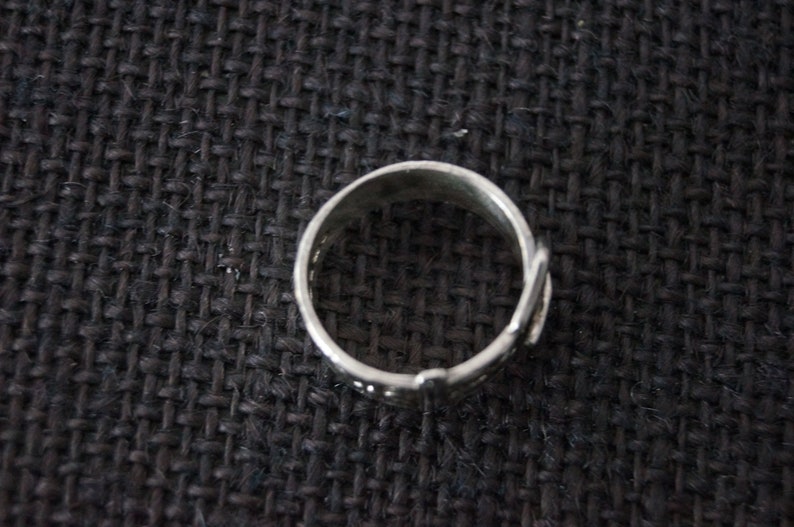 Vintage Silver Ring Large Vintage Buckle Ring size 7 12 or O 1978 Vintage Sterling Silver Ring Vintage Sterling Silver Buckle Ring