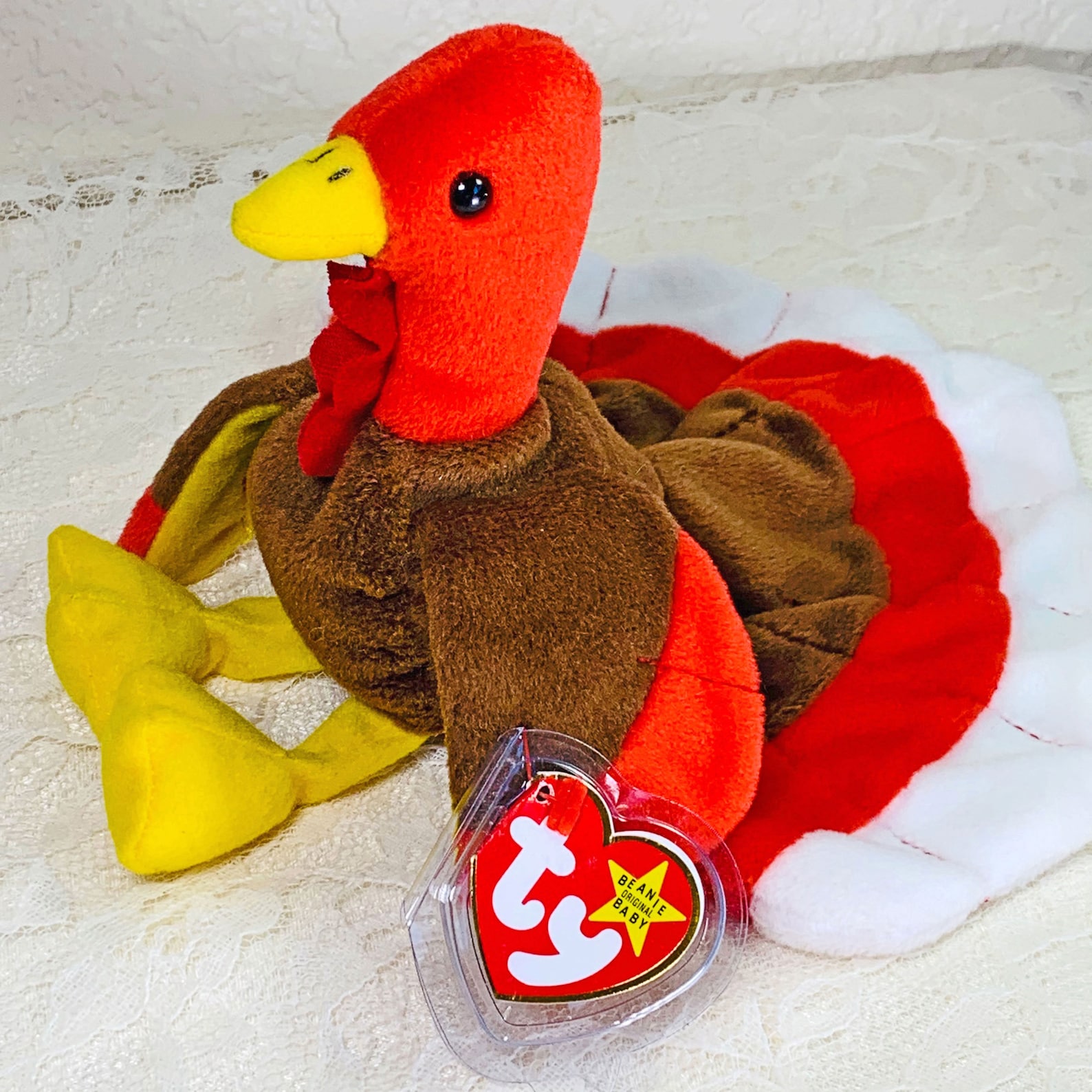 Rare Gobbles TY Beanie Baby Double Felt Waddle PVC Pellets Etsy