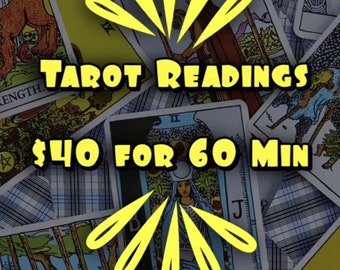 Leitura de Tarô de 60 minutos (envie-me uma mensagem após a compra para um dos links fornecidos na descrição)