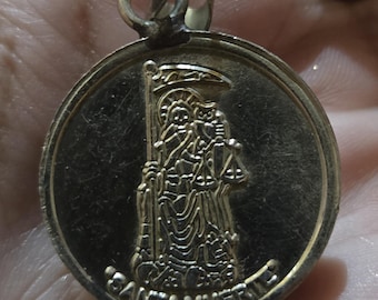 Pingente de obsidiana Santa Muerte/Santa Morte