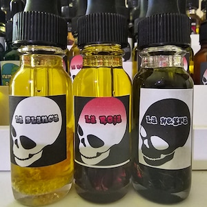 Santa Muerte Blanca Roja Negra Oils