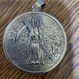 Pendentif Père Noël/Sainte Mort en obsidienne