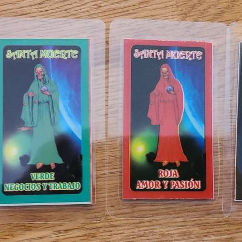 Santa Muerteholy Death Prayer Cards Etsy