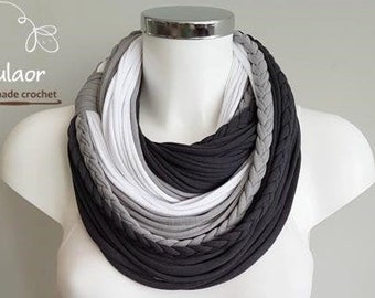Infinity scarf accessories for Christmas, loop scarf, ,Fashion winter cotton fabric Chunky scarf for woman